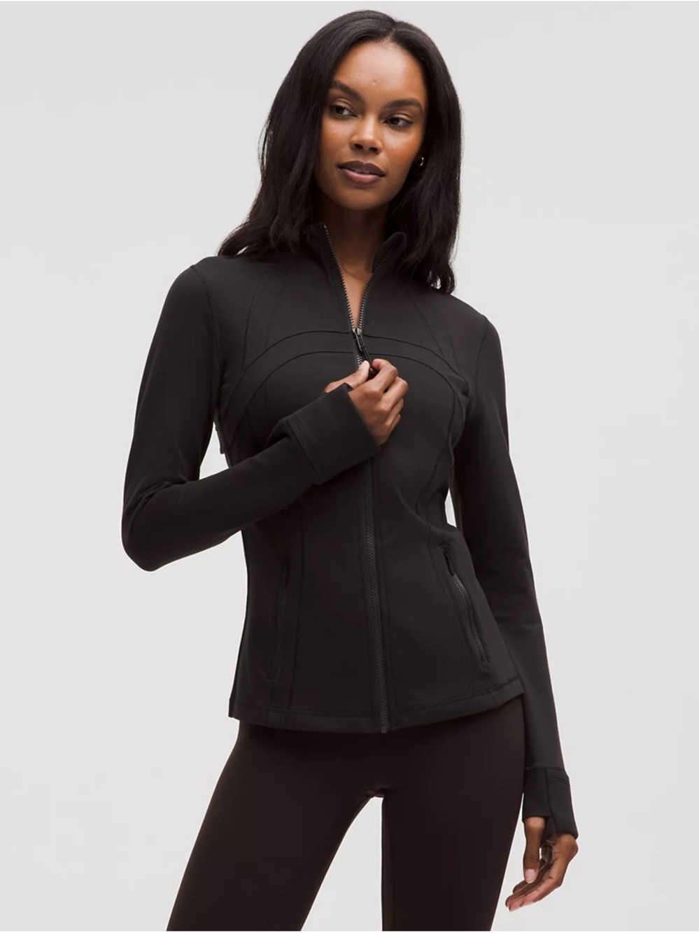 lululemon athletica Black Fitted Zip-Up Jacket